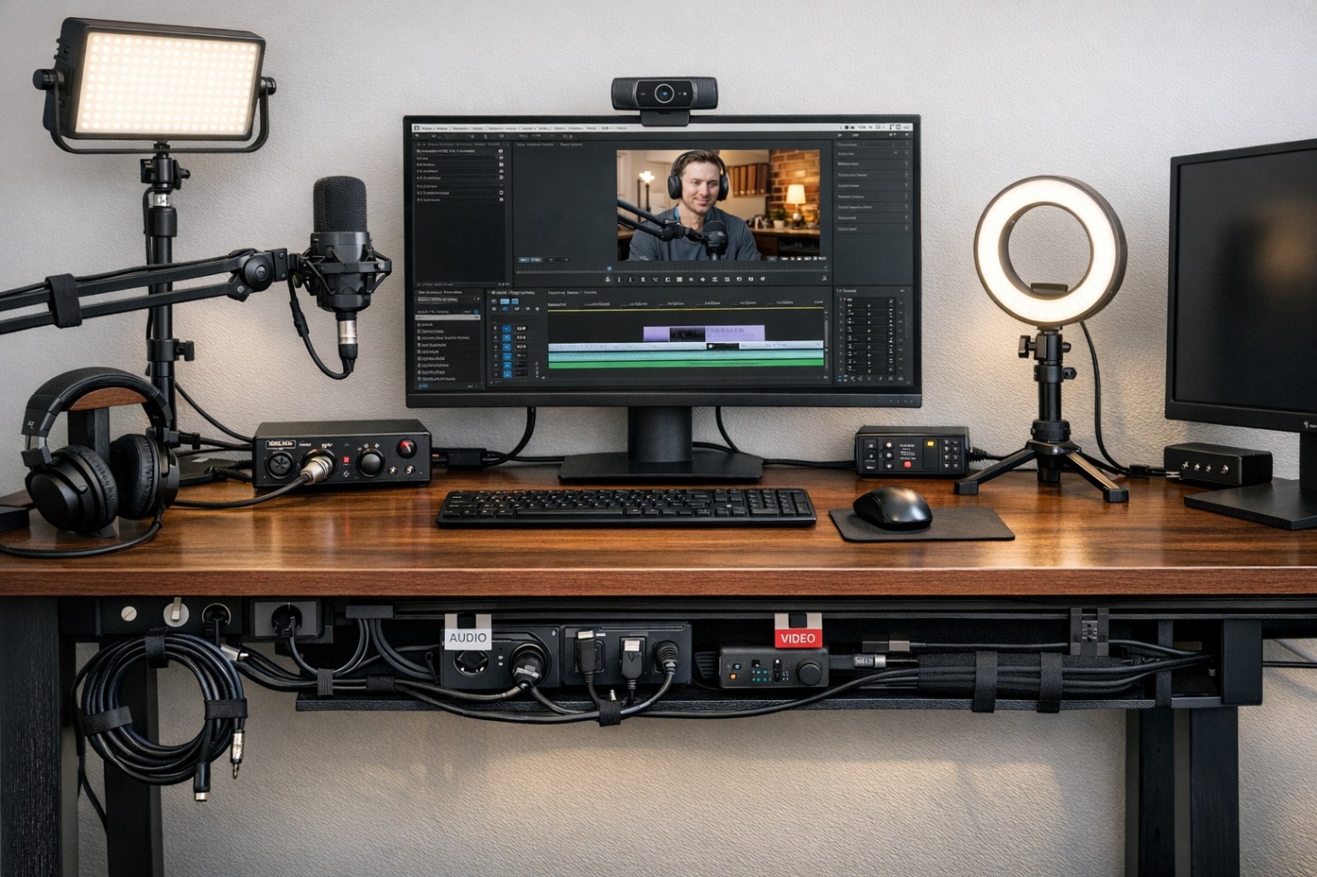 How to Organize Cables in a Creator Desk Setup