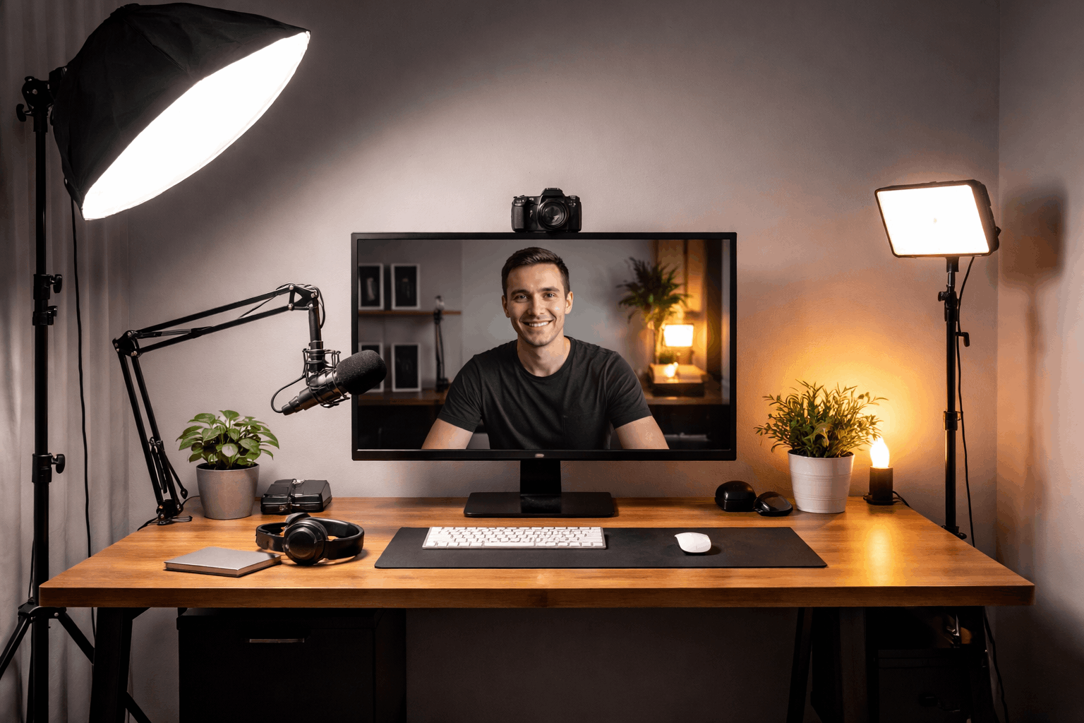 How to Light a Home Desk Setup for Video